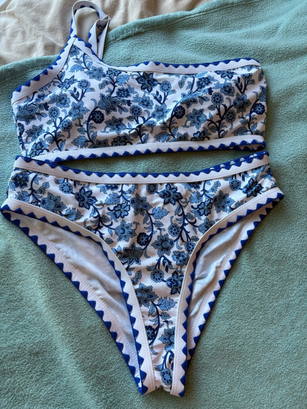 Blue Floral Bikini Set